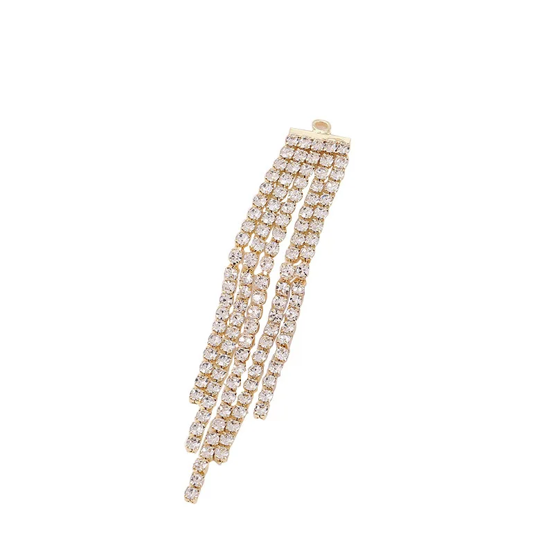 10pcslot trendy rhinestone copper tassel for jewelry making diy handmade phone charm earring necklace findings accessories free global shipping