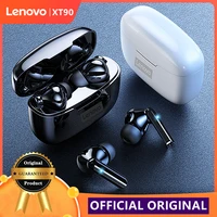 original lenovo xt90 tws earbuds bluetooth wireless earphone sports waterproof headphones with mic headset noise reduction