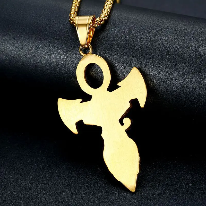 

Iced Out Egyptian Ankh Cross Pendant Necklace Gold Color Stainless Steel Eye of Horus Chain For Women Men Jewelry Dropshipping