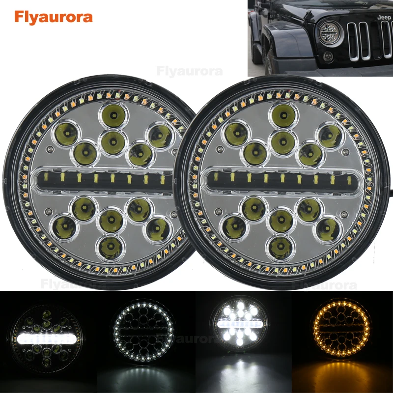 2 шт 7 дюймов светодиодные фары &quotфара мотоцикла светодиодный задний фонарь с DRL