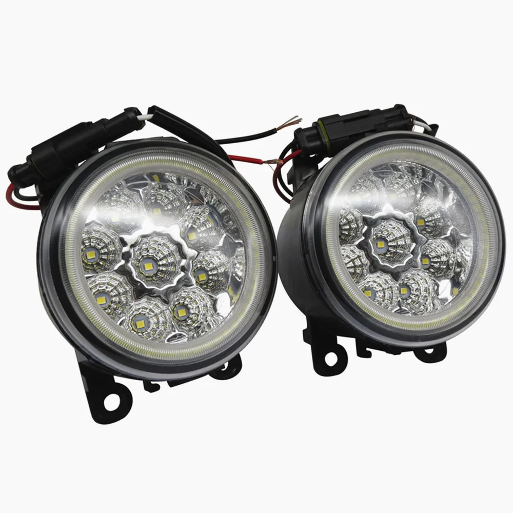 Angel Eyes Super Bright White 12V LED Refit Fog Light For Opel Corsa D Hatchback 2007-2015 Lamp Assembly 90mm Lights | Автомобили и