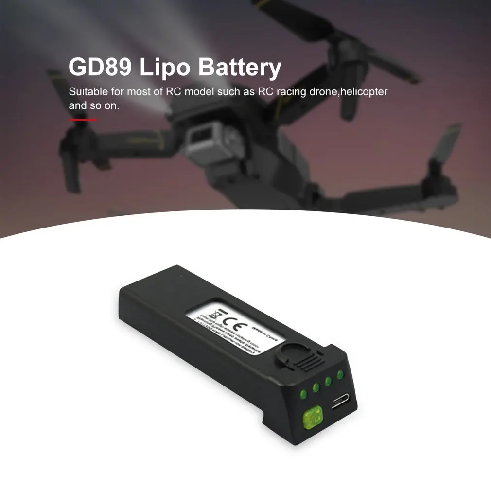 3,7 V 1200mah Lipo батарея Замена аккумуляторных батарей для GD89 FPV RC Дрон запасные части Аксессуары