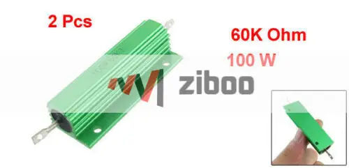 2 предмета 100W 60K Ohm винт водопроводный монтируемый кран Алюминий кожухе с