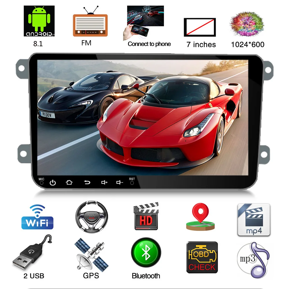Android 2Din 9 &quotсенсорный экран Bluetooth 2G ram + 32 rom wifi MP5 gps навигация мультимедийный плеер