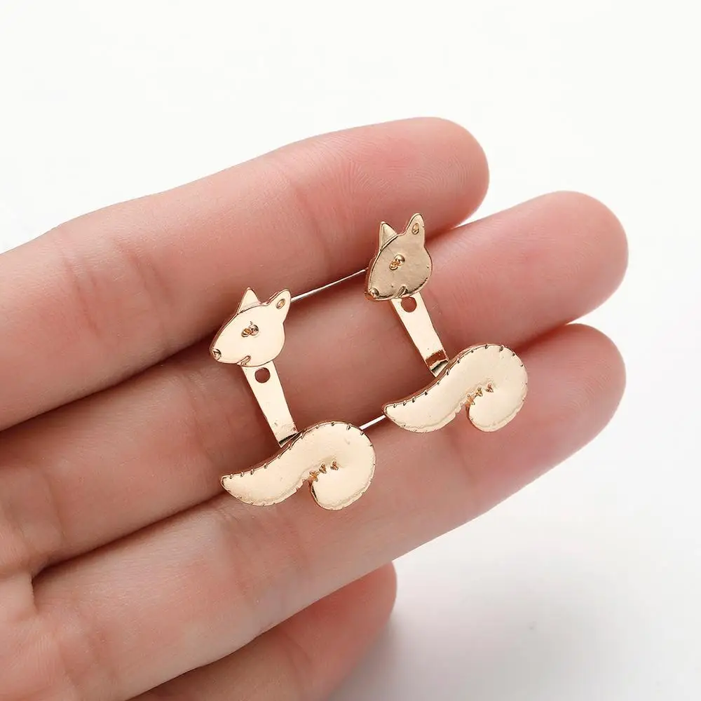 Висячие серьги Chandler в виде белки ушные куртки двусторонние Эффектные животных