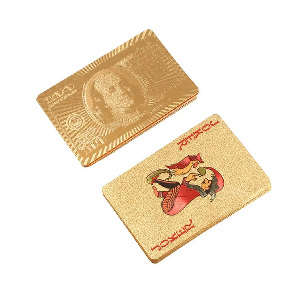 Новые игральные карты водонепроницаемые покерные клетчатые доллара колода