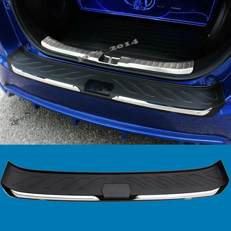 Для Honda Fit Jazz 2014 2015 2016 черный АБС пластик защита заднего бампера защитный