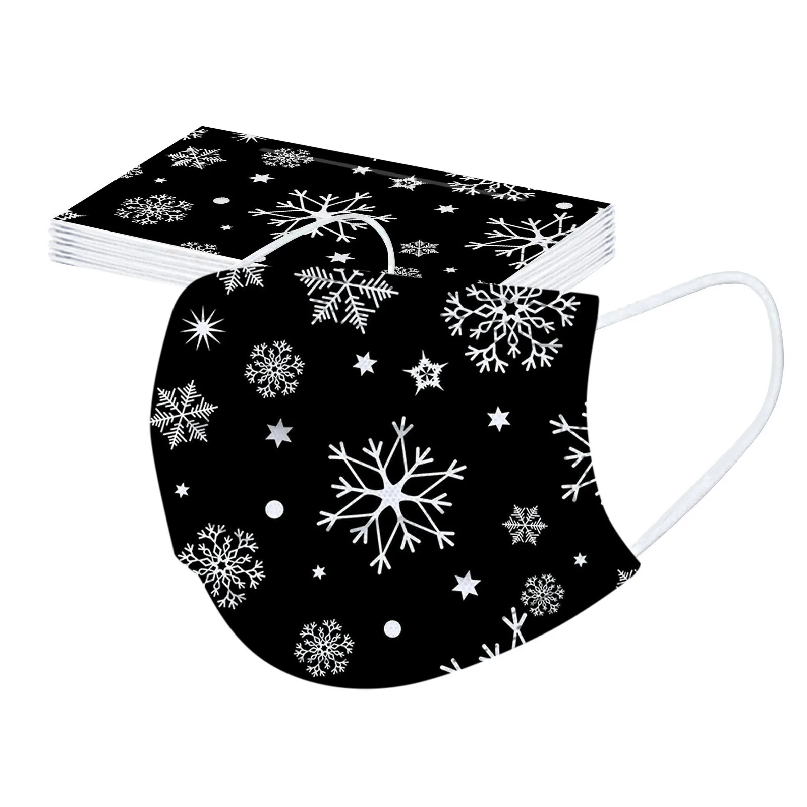 10 шт. маски для взрослых с принтом снежинок | Аксессуары одежды