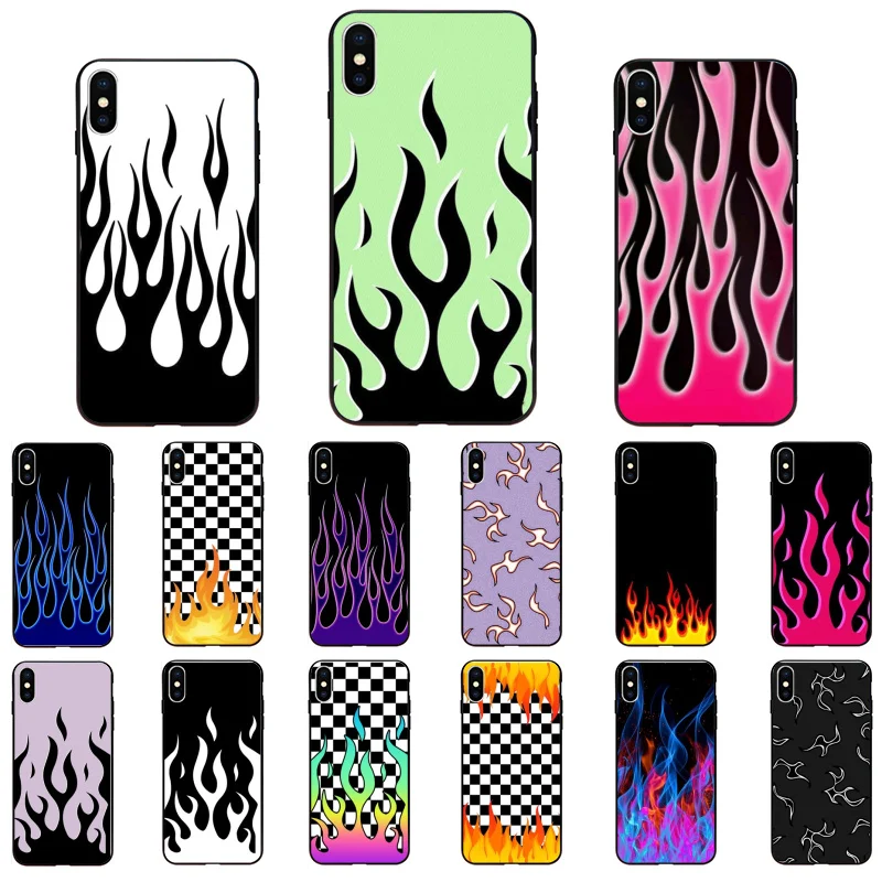 

Fire Flamec Phone Case for iphone 13 12 11 Pro Max Case For iPhone XS MAX X XR SE2 8 7 Plus