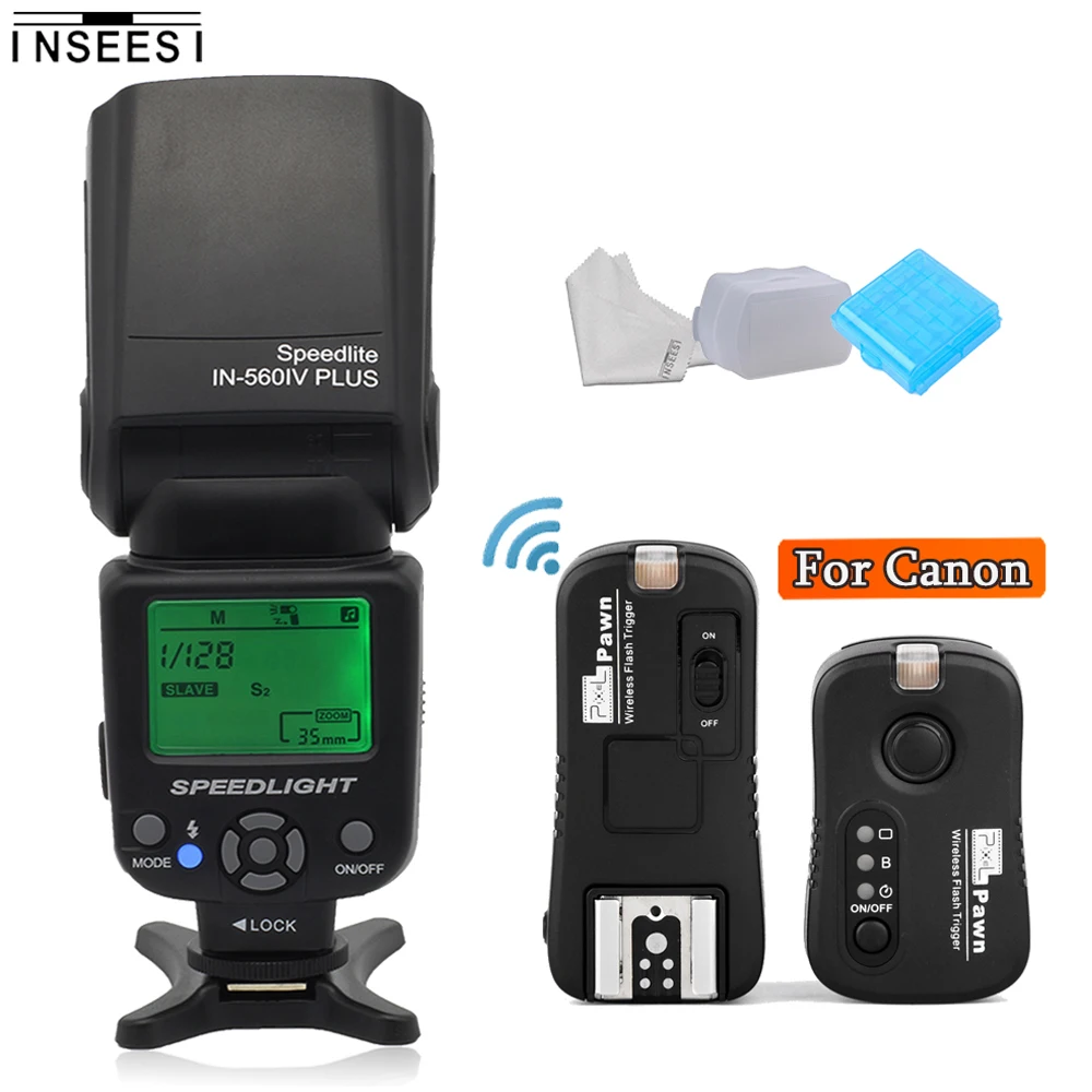 INSEESI Камера Flash IN 560IV IN560IV Plus Беспроводная ЖК Вспышка Speedlite + TF 361 триггер для камеры