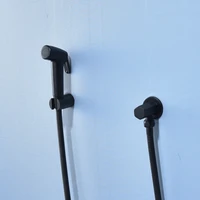black handheld bidet spray abs chrome shower sprayer set toilet faucet shower bidet with hose and holder