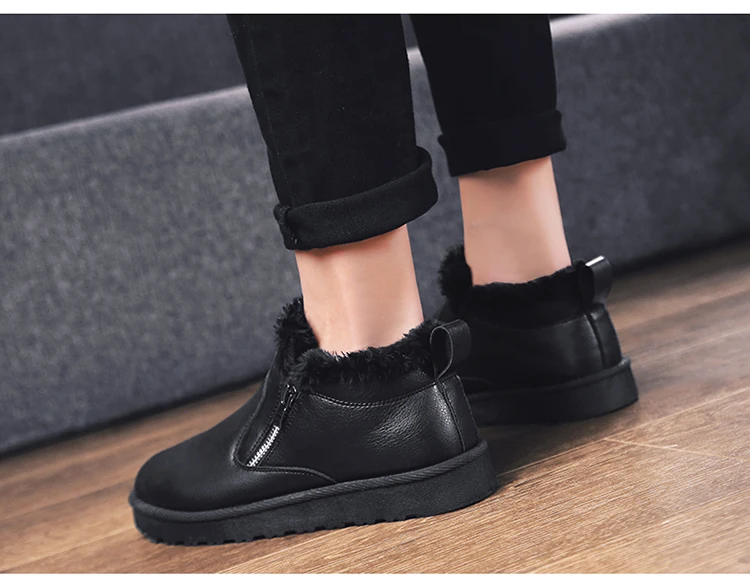 Bota Masculina/Новое поступление года; мужские ботинки на меху; теплая зимняя мужская рабочая обувь; модная обувь на резиновой подошве; размеры 39-45