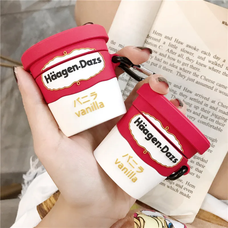 3D HAGEN Dazs коробочка для мороженого чехлы наушников Apple Airpods 1/2 силиконовый защитный