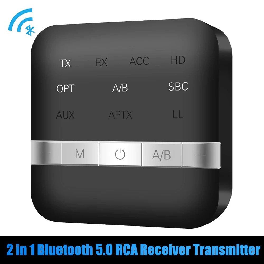 

2 in 1 Bluetooth 5.0 RCA Receiver Transmitter 3.5mm Jack Aux Optical Fiber BT CSR8675 Audio Adapter Support APP Control
