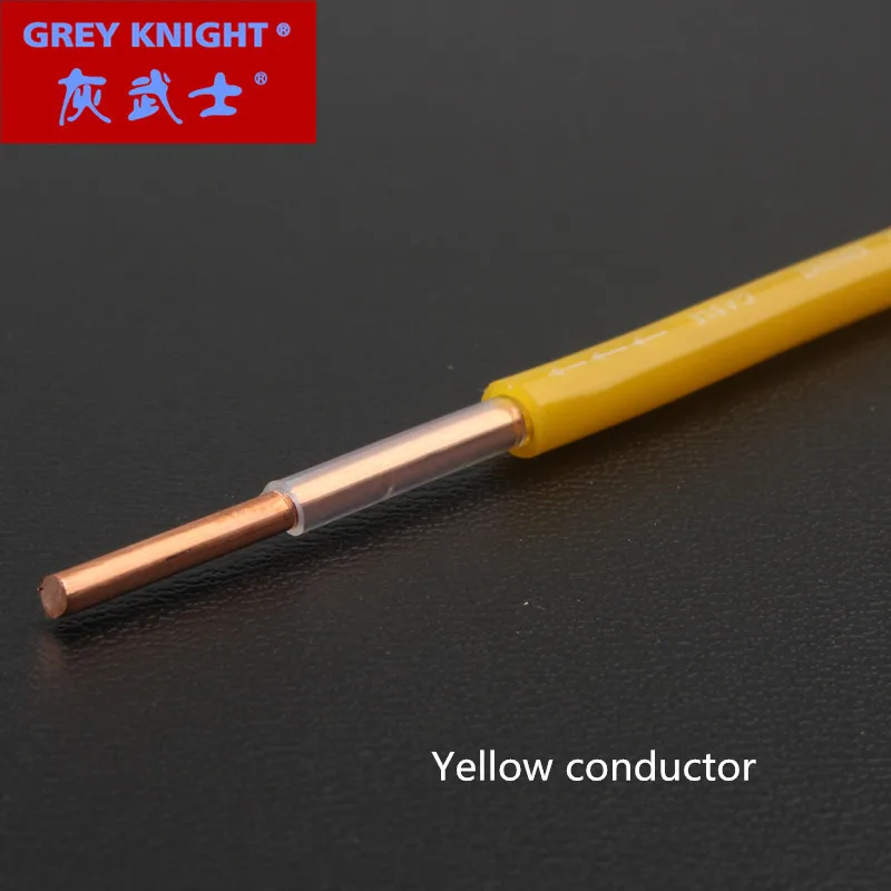 GREY KNIGHT 4mm² PTFE Power Cord Internal Bulk Cable Single Copper Wire High Temperature Resistant OCC red/yellow/black | Электроника