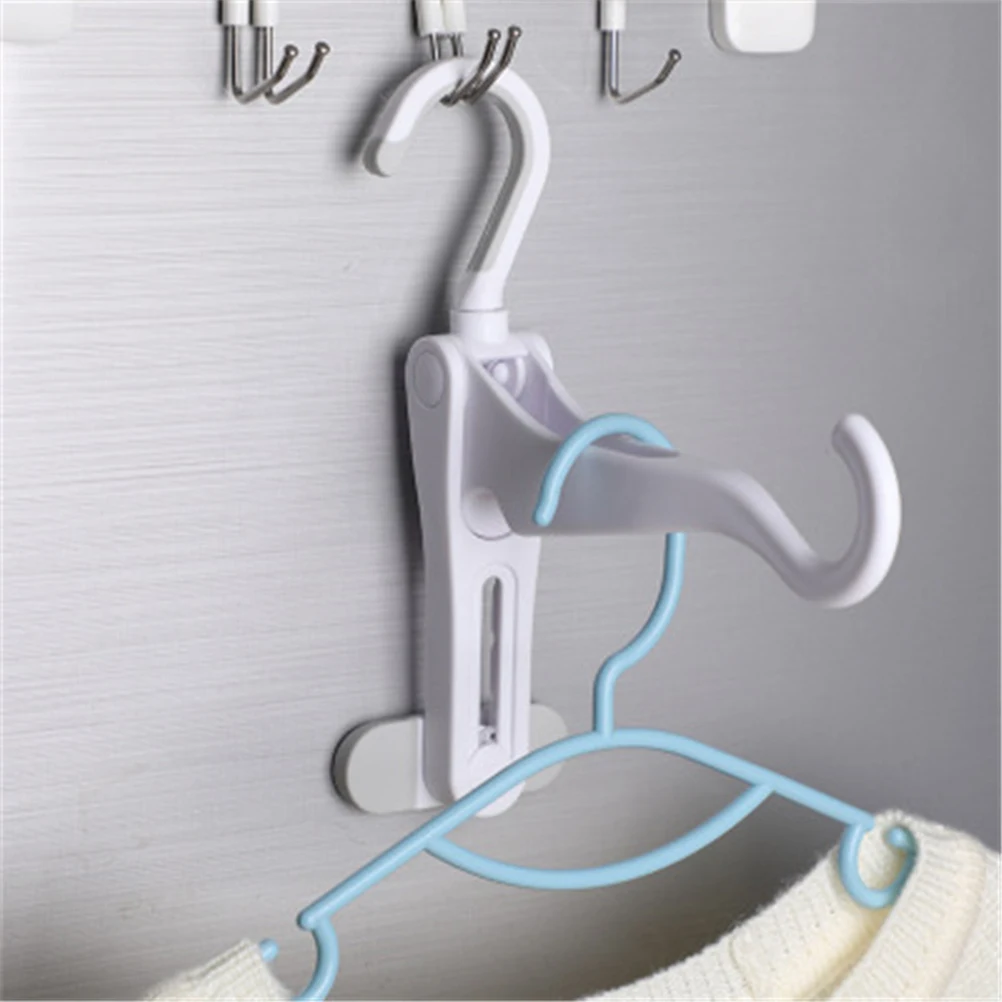 

1PC Folding Hook Plastic Multi-function Trackless Clothes Hangers Clothes Rack for Drying Clothes Home