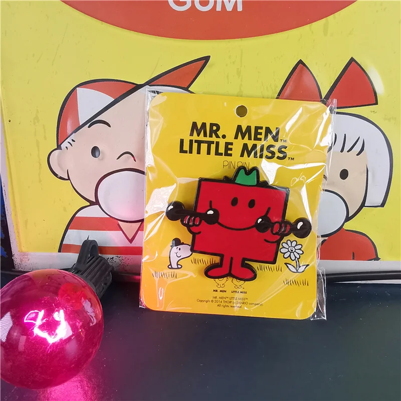 Anime Kawaii Mr.Men and Little Miss Alloy Brooch Badge Model Boy Girl Kids Toys Gift Collection |