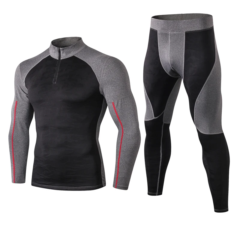 Мужской спортивный костюм камуфляжный комплект для бега спортивная одежда