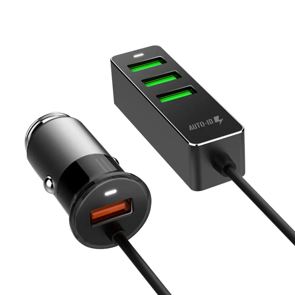 4 порта USB Автомобильное зарядное устройство QC3.0 быстрое Универсальный быстрый