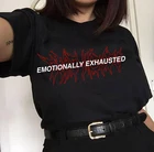 Sunfiz эмоциональная футболка с изнутри, женская модная одежда унисекс, хлопковая Повседневная футболка, футболки с рисунком Tumblr, топы