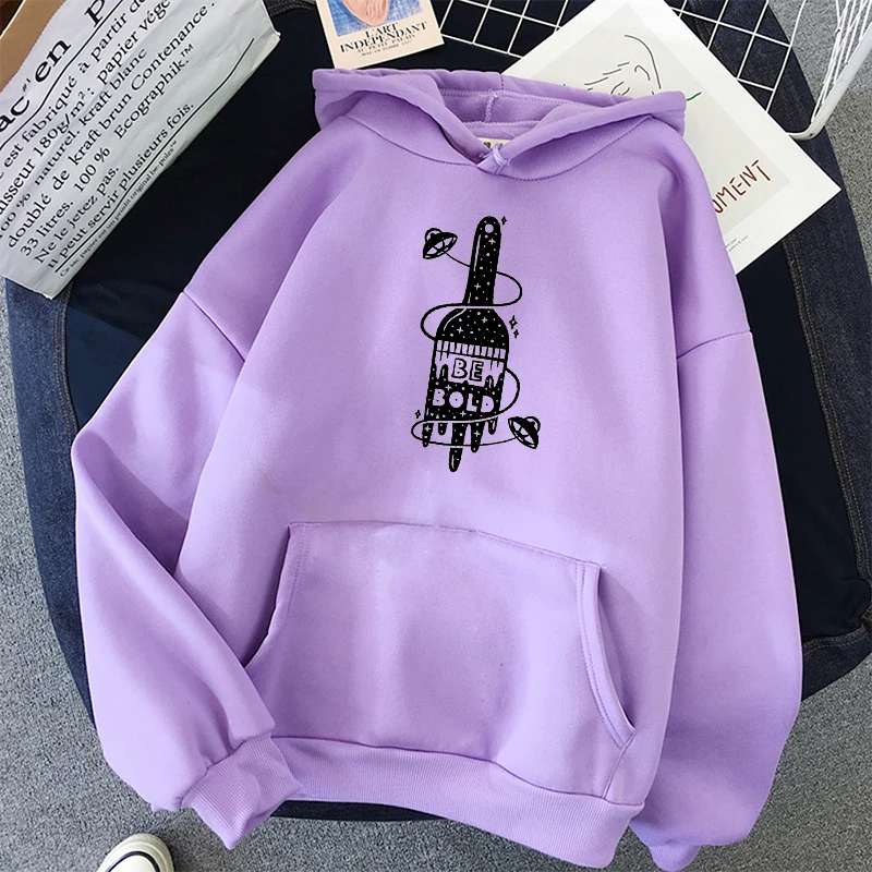 

Women Loose Autumn Winter Hip Hop Streetwear Pullovers Funny Hoody The Screw Thread Cuff Hoodies Letter Hoodie Sweatshirt