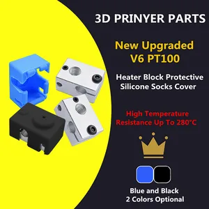 Новый Улучшенный официальный нагревательный блок V6, защитный силиконовый изоляционный чехол для носков E3D V6 PT100 J-head, запчасти для 3D-принтера