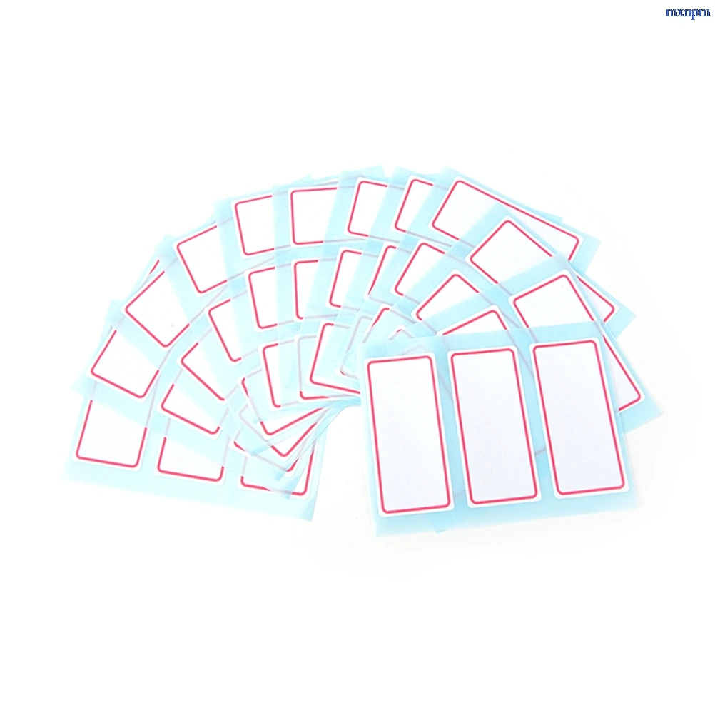 

12 листов/уп самоклеящихся этикеток пустой блокнот этикетки штрих-липкий белый записываемый Имя Наклейки 34*73 мм