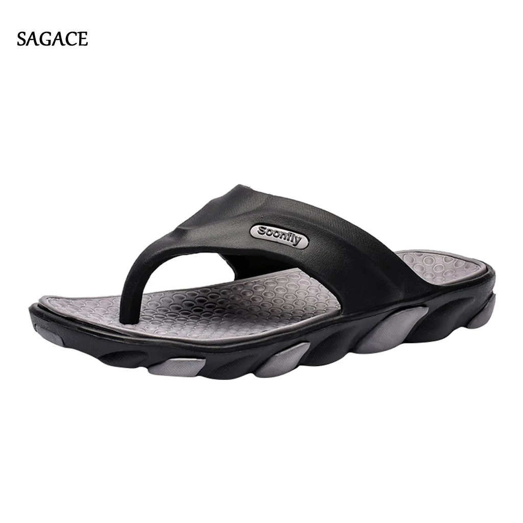 

SAGACE Men Summer Flip-Flops Slipper Sandals Casual Outdoor Non-Slip Beach Slipper Summer Shoes 2020 Beach Vintage Sandalias
