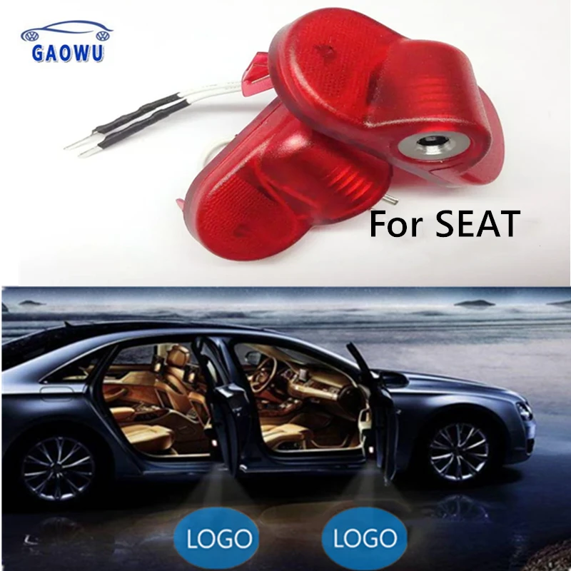 2 шт. Автомобильные светодиодные лампы с логотипом Seat|Декоративная лампа| |