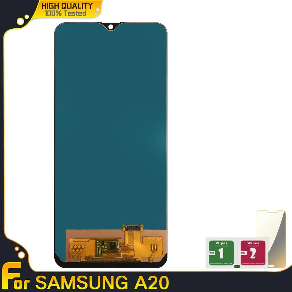 ЖК дисплей с рамкой для Samsung galaxy A20 A205/DS A205F A205FD A205A дигитайзер сенсорного экрана