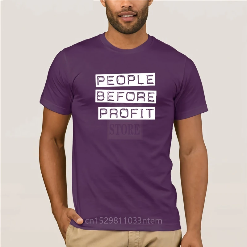

Tshirt People before profit men's casual fashion T-shirt round neck cool man's T-shirt