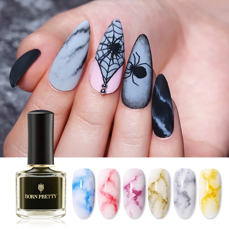 BORN PRETTY Blossom лак для ногтей многоцветный цвет воды чернила для ногтей Blossom маникюрный лак Красота дизайн ногтей