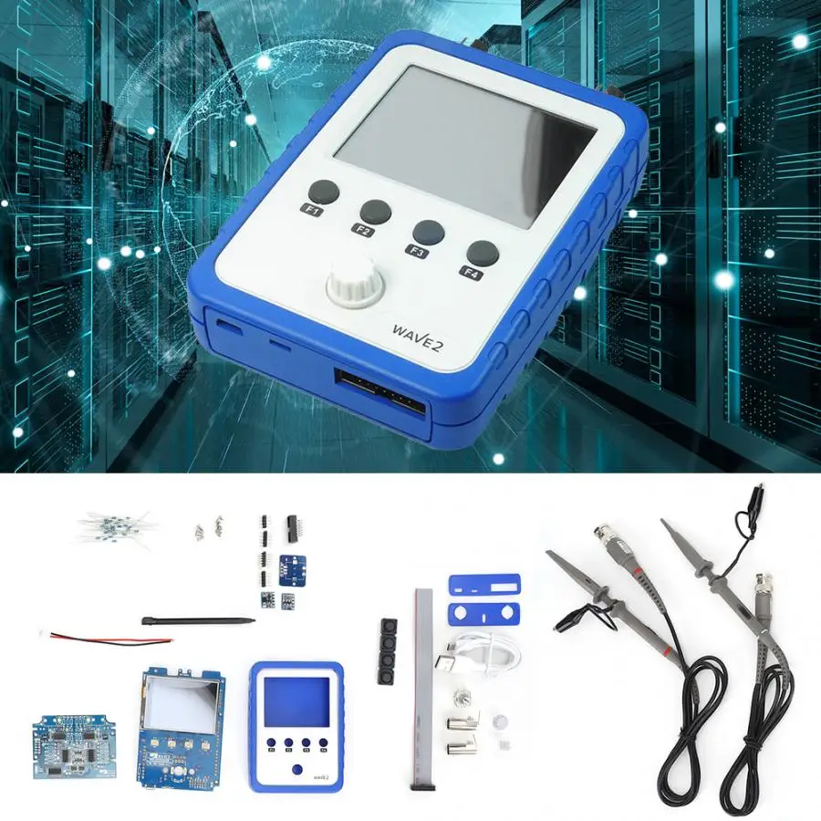 Цифровой осциллограф портативный двухканальный цифровой DIY Kit аксессуары с 2