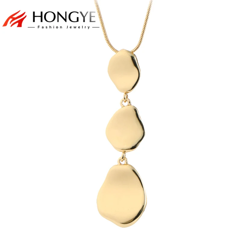 Женское ожерелье с подвеской длинное из Овального сплава ювелирное изделие