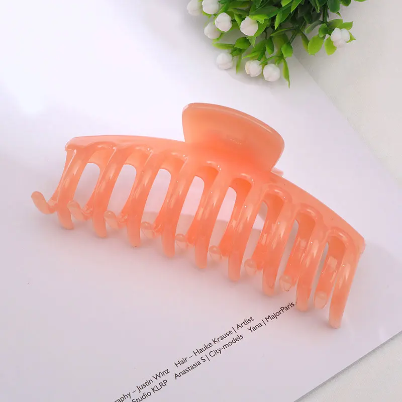

Candy Color Shark Clip Large Hair Claws Clip Solid Color Acrylic Hairpins Women Girl Makeup Bath Clip Barrettes Hair Accessories