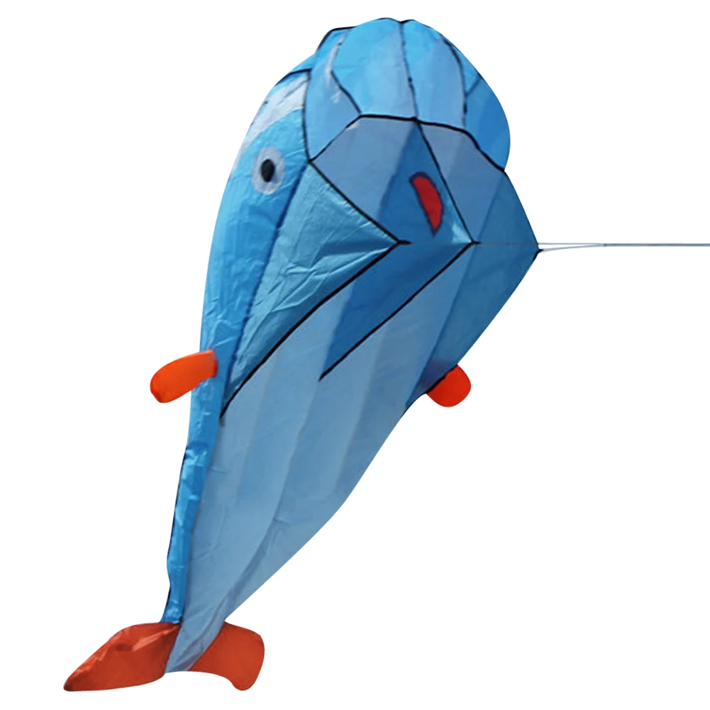 

3D Huge Soft Parafoil Giant Dolphin Kite Outdoor Sport Dolphins Kites Sports Beach Dual Line Flying Kite Toys Easy to Fly
