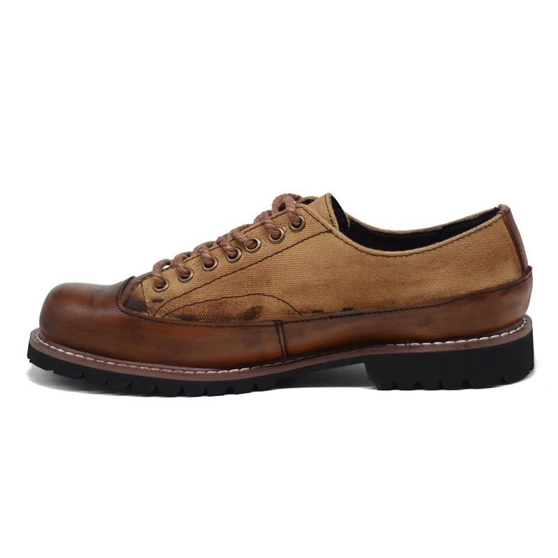 ZFTL New Man Casual tooling shoes color leather lace-up non-slip retro Martins genuine autumn man 0123 | Обувь