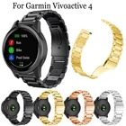 Ремешок из нержавеющей стали 22 мм для Samsung Galaxy Watch 3 45 мм, металлический ремешок для смарт-часов Garmin Vivoactive 4