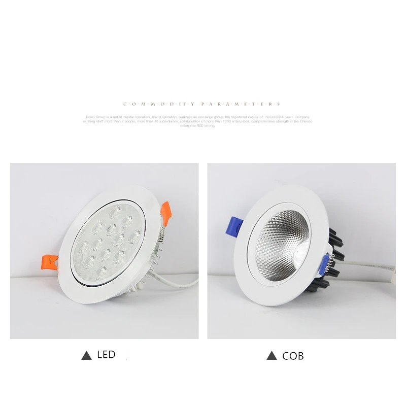 Светодиодный потолочный светильник Точечный 3 Вт/7 Вт/12 Вт/20 Вт COB встроенный