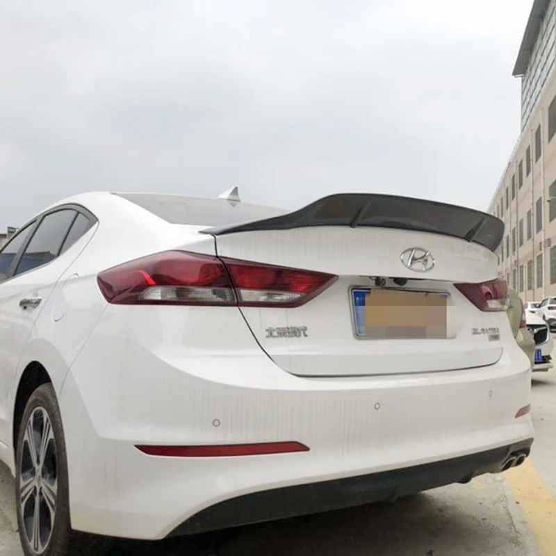 Спойлер для Hyundai Elantra 2015 2016 17 высококачественный спойлер из углеродного волокна