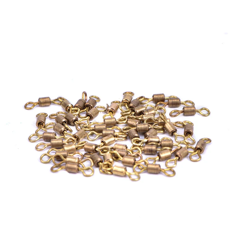 

50Pcs Fishing Hook Lure Link Bearing Swivel Solid Rings Fishing Connector