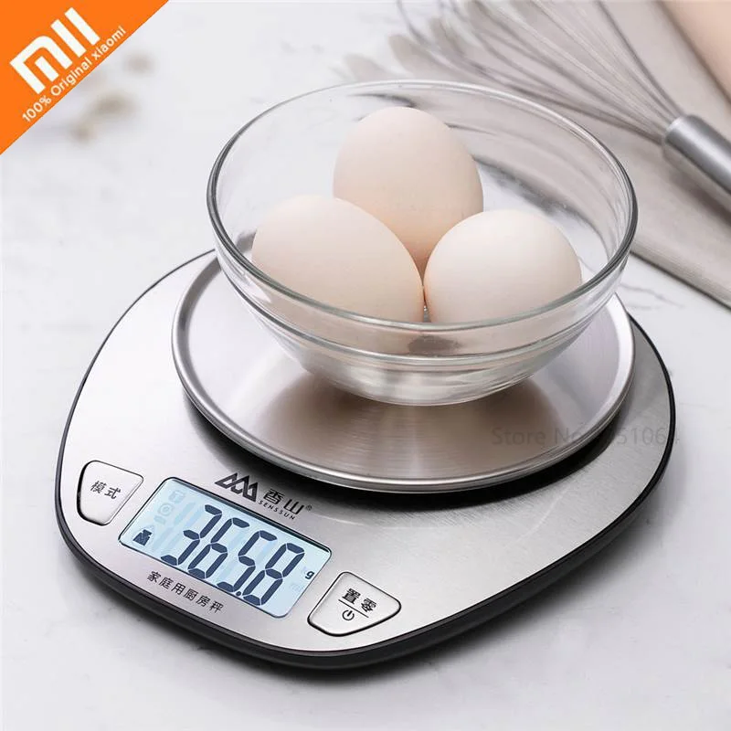 Xiaomi электронный Кухня шкала из нержавеющей стали Вес весы с ЖК-дисплеем с высоким уровнем точные цифровые весы Кухня весы кухонные Mijia