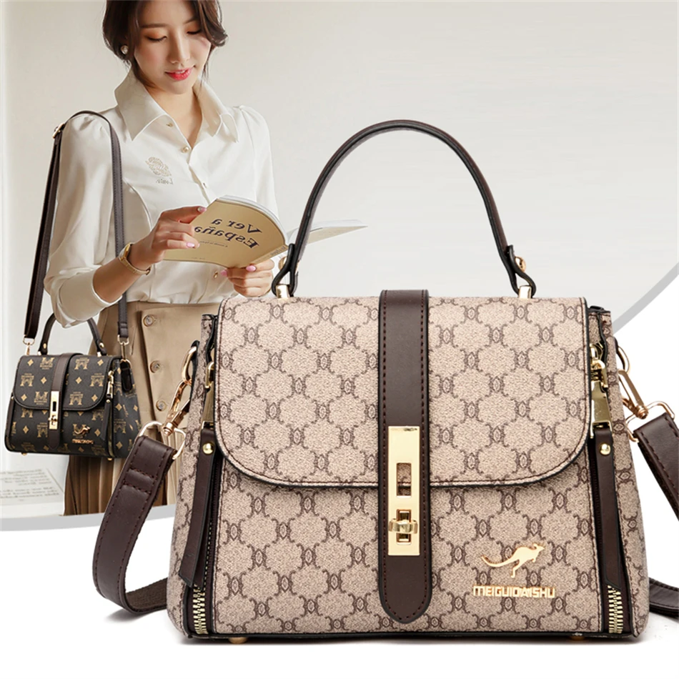 

High Quality Pu Leather Crossbody Bag Fashion Shoulder Messenger Bags for Women 2021 Luxury Designer Ladies Purses and Handbags
