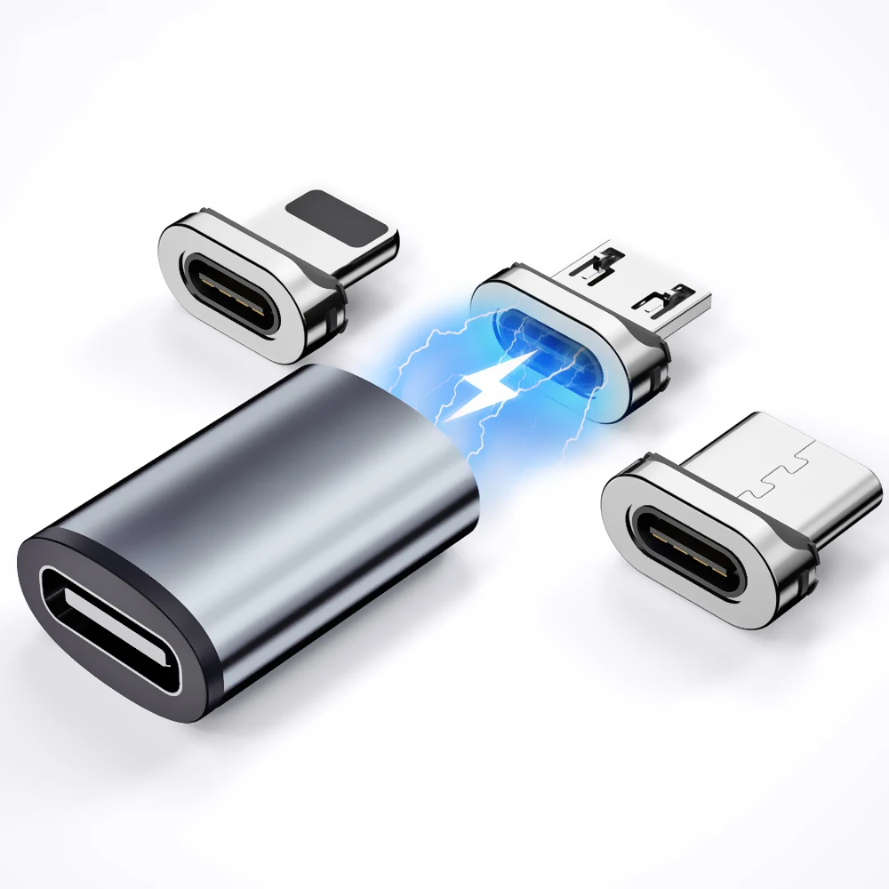

Адаптер USB type C USB Магнитный преобразователь зарядного устройства Магнитный адаптер для магнитного зарядного кабеля передачи данных телефо...
