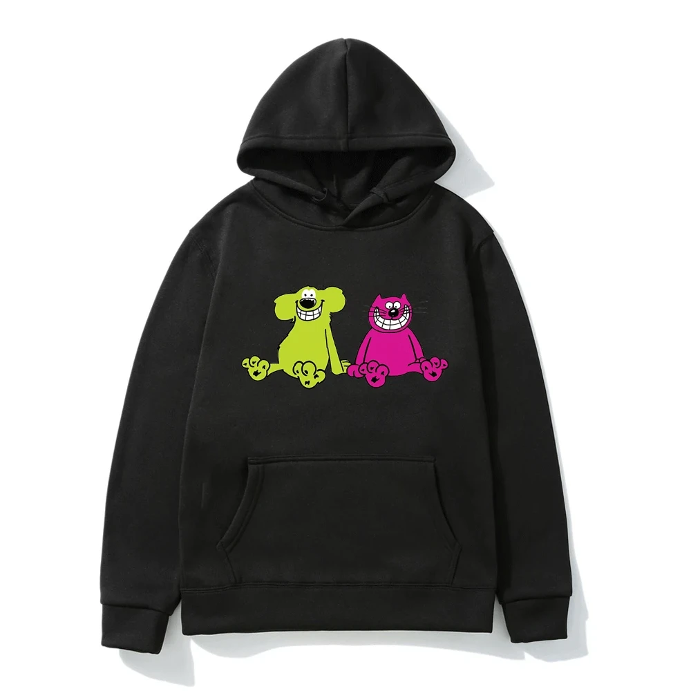 

Roobarb and Custard Sweatshirt Men Women Cute Cartoon Print Hoodie Top Man Casual Wild Autumn Winter Polar Fleece Hooded Sweater