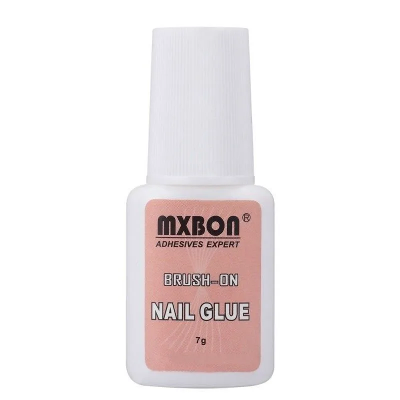 

Maxbon False Nail Glue with Brush Nail Art Tips Glitter Acrylic Decoration Glue Fake Nails Nail Label