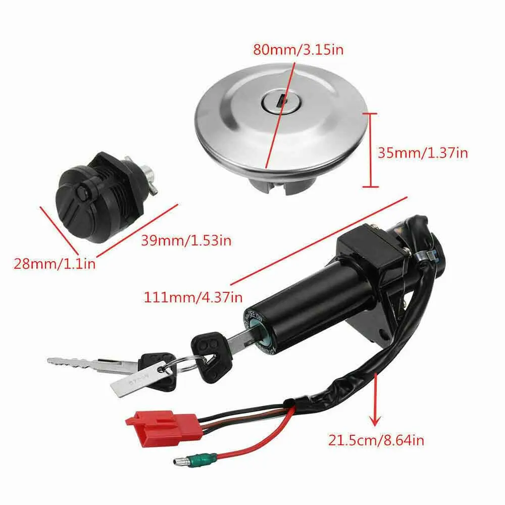 Переключатель зажигания мотоцикла Замок корпуса топливная газовая Крышка для