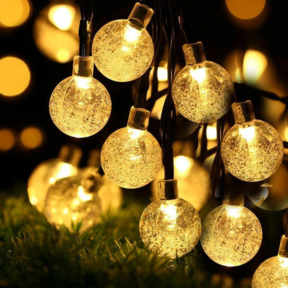 

Solar LED Outdoor String Light Waterproof 8 Modes with 20/30/50Pcs Bulbs Solar Powered Garland String Lights Home Garden Decor