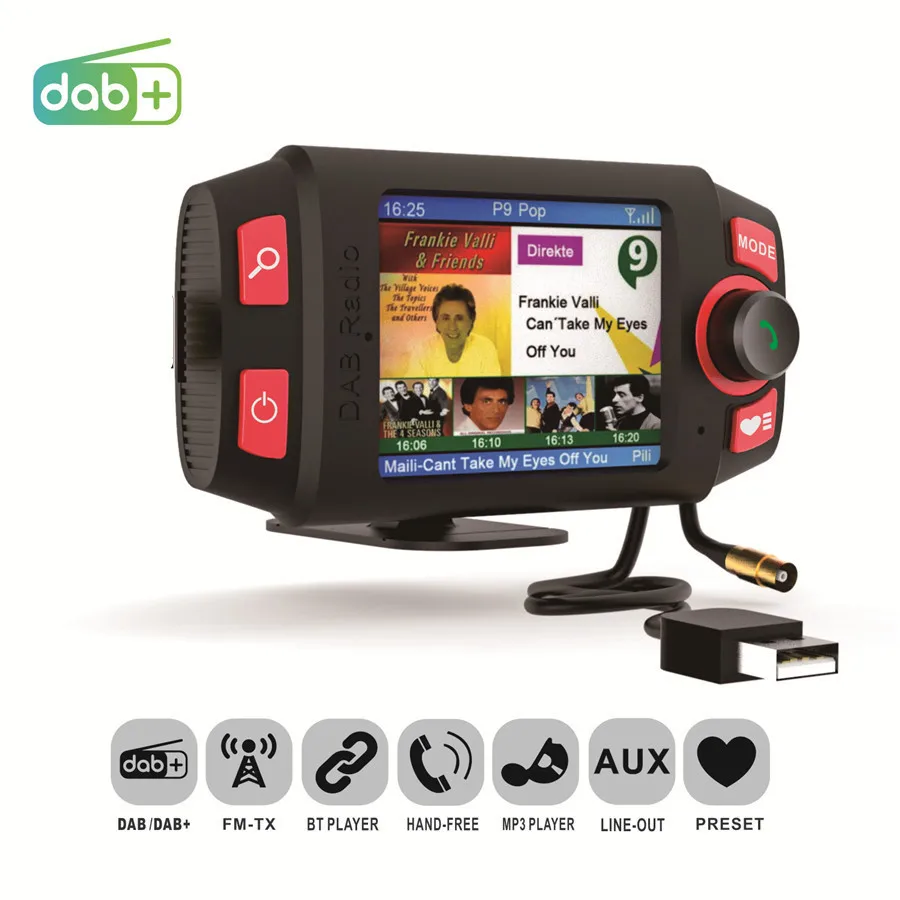 

2.4 Inch LCD Screen Digital Radio Receiver with DAB+ Receiver Hands-Free Call Stereo