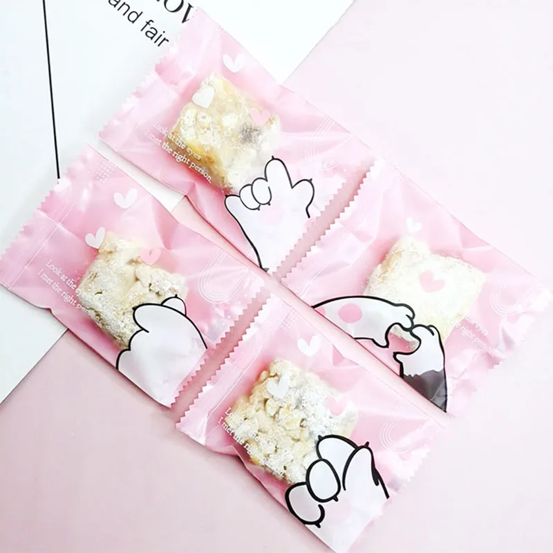 100 шт./лот прозрачные ручной работы хлебобулочных изделий мешки для упаковки